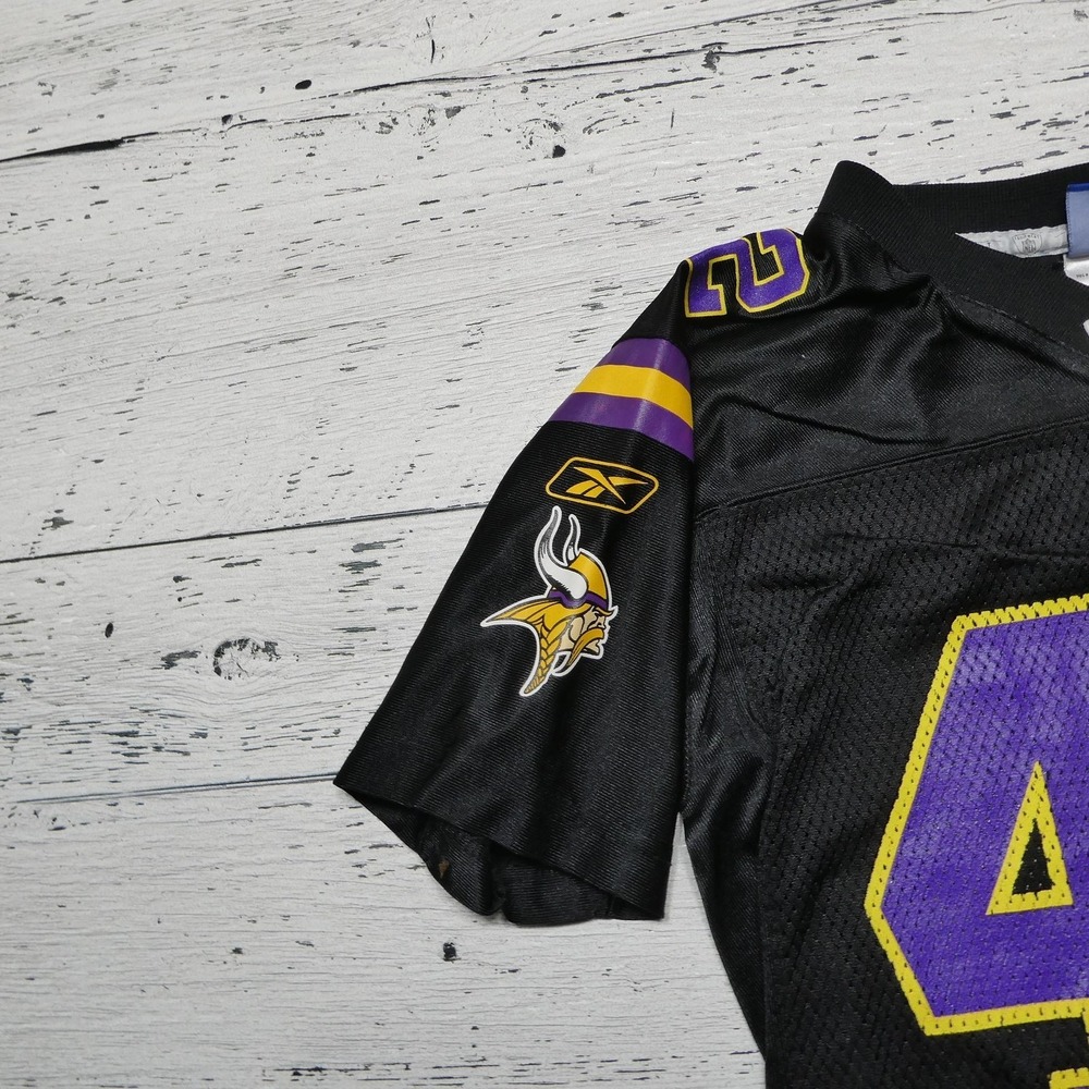 Minnesota Vikings Football Jersey Boys Medium Black NFL Reebok Sharper 42 - Picture 4 of 11